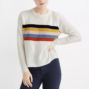 Madewell Placed Stripe Allister Pullover Sweater